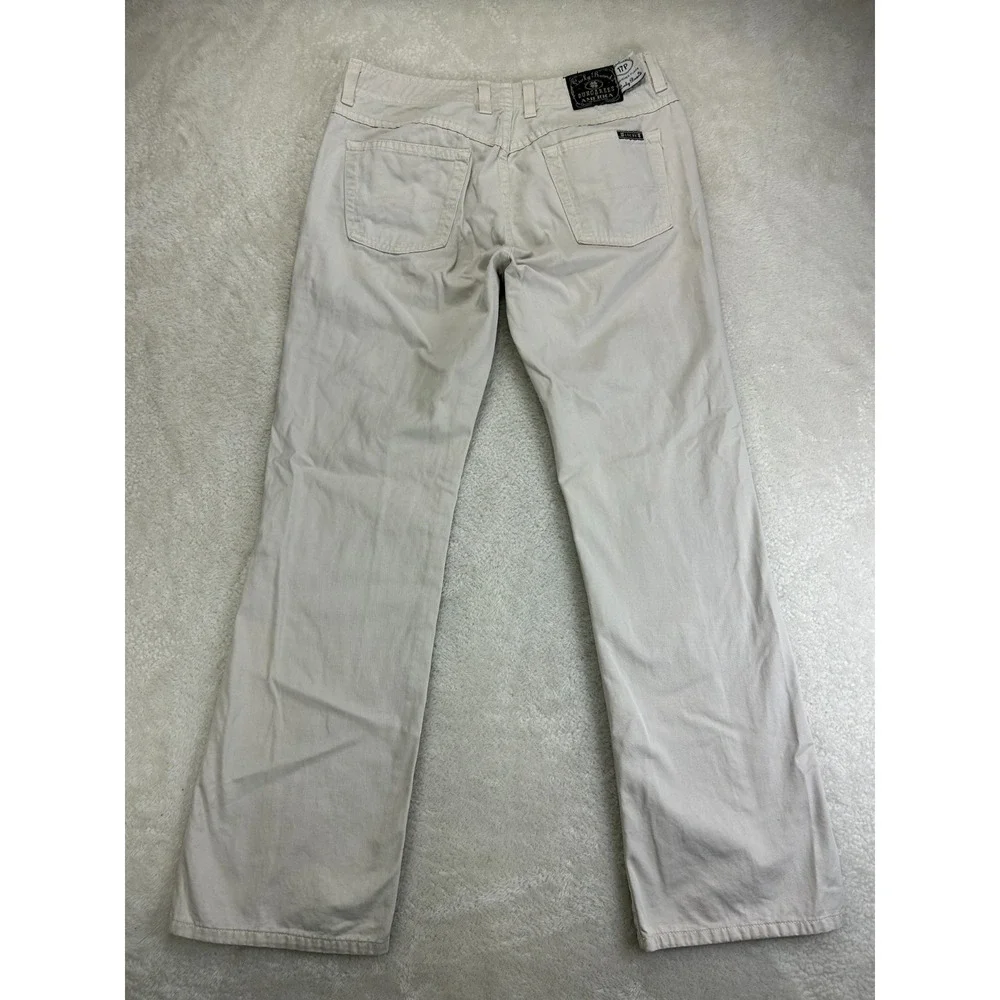 Lucky Brand Dungarees Rancher Flare Jeans Womens 10/30 Off White Mid Rise